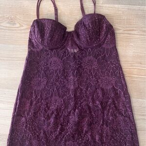 Victoria’s Secret Elegant Lace Purple Chemise